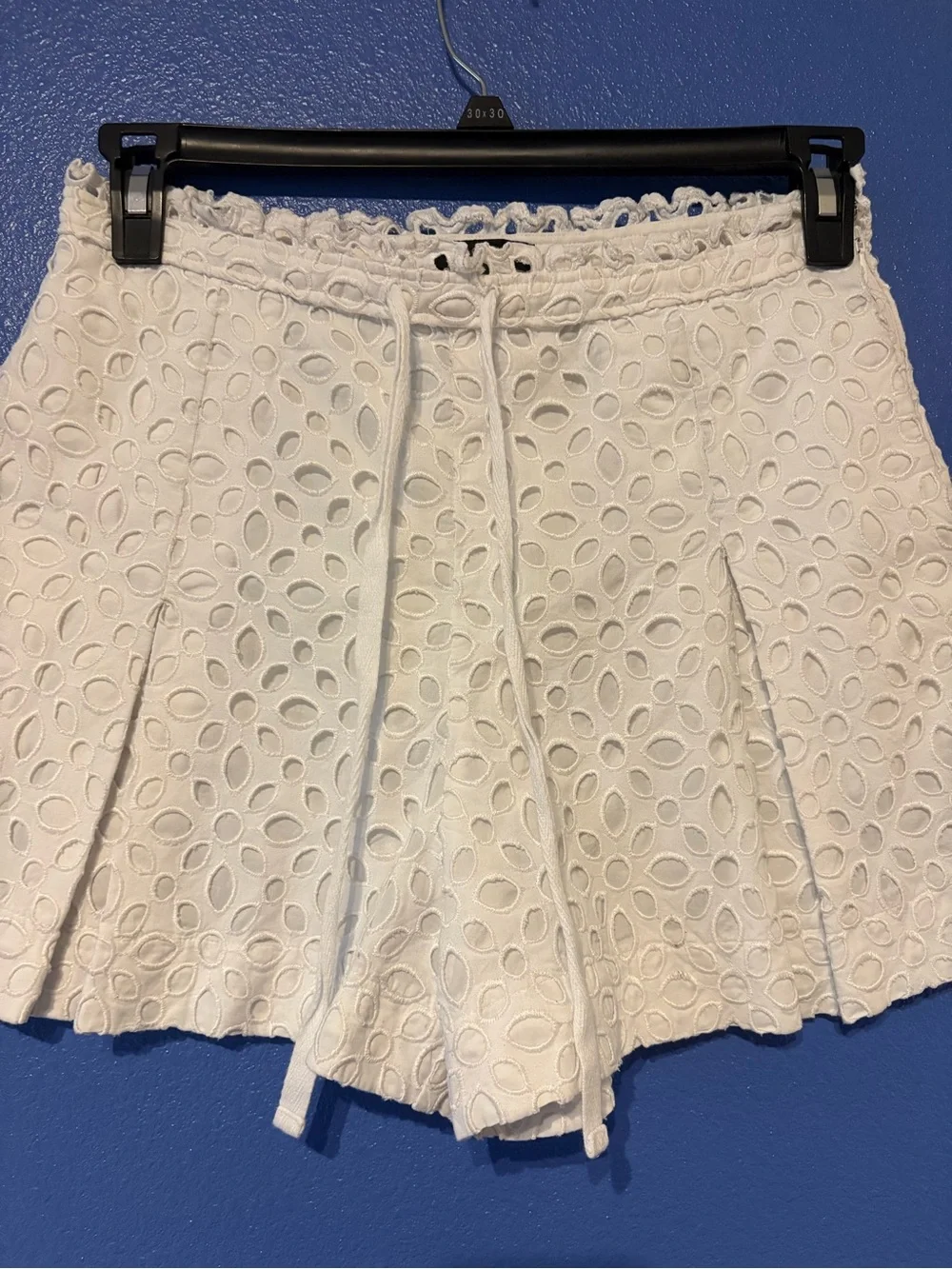J. Crew White Eyelet Circle Skort